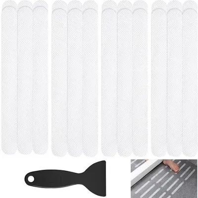 Obrázek produktu pro Protiskluzové podložky, 24 ks, průhledné, samolepicí, 20 x 2 cm, do sprchy a vany