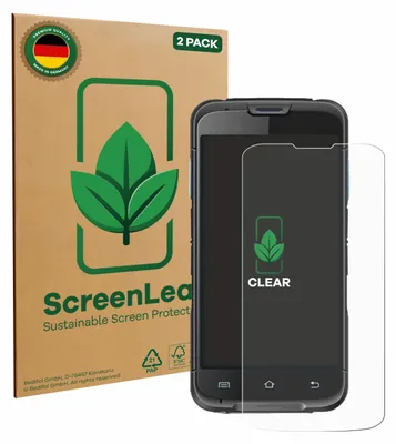 Produktbild von 2x ScreenLeaf Schutzfolie für Unitech EA602 nachhaltiger Displayschutz Display Schutz Folie Klar Transparent
