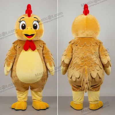Produktbild von Goldene-Flocken-Kartoon-Hühner-Maskottchen MASTICOT