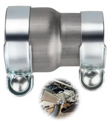 Obrázok produktu pre Solidchoice – Svorka na výfukové potrubie, 120 mm, z nehrdzavejúcej ocele, pre potrubie s priemerom 51 mm až 63 mm