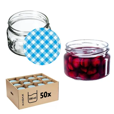 Immagine prodotto di Vasetti KADAX da 250 ml, vasetti per marmellata con coperchio, vasetti ermetici da regalare