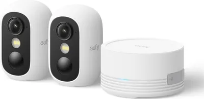 Immagine prodotto di Eufy eufyCam C35 - Kit di 2 telecamere - telecamera di sorveglianza di rete - per esterni, interni - resistente alle intemperie - a colori (giorno e notte) - 1920 x 1080 - 1080p - audio - wireless - Wi-Fi - DC 5 V
