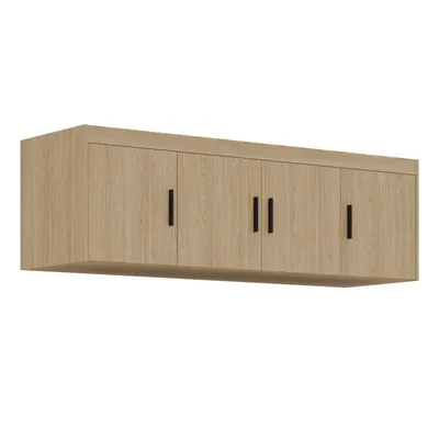 Image de AX LIVING Grande étagere supérieure chene huilé Storicos 4P 176,3 x 55,5 x 53 cm