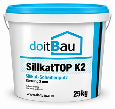 Produktbild von SilikatTOP Scheibenputz 30kg RAL 4005 Blaulila 1,5mm Körnung fein WDVS Silikat Putz atmend Fassade Oberputz Edelputz Eimer