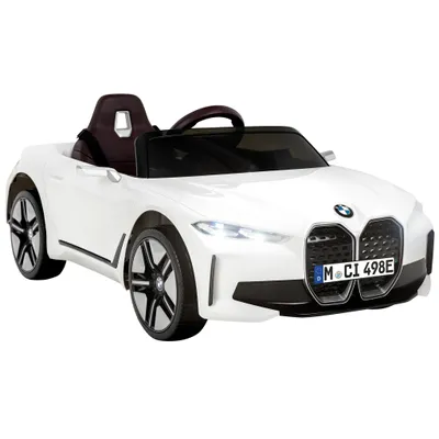 Produktbild von Actionbikes Motors Kinder Elektro Auto BMW i4 | Kinderfahrzeug - Elektroauto mit Fernbedienung - Bluetooth - USB - MP3 - AUX - Ab 3 Jahre (Weiß)
