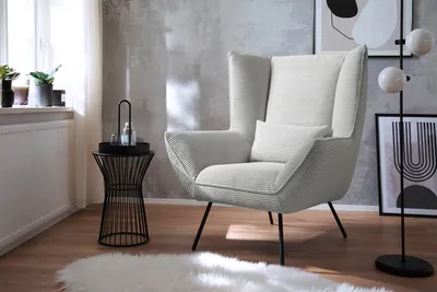 Produktbild von KAWOLA Sessel IVA Relaxsessel Cord hellgrau