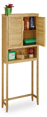 Waschmaschinenumbau Bambus Lamellentüren 176x70x22,5 cm