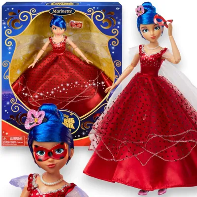 Produktbild von Miraculous Film Set: Marienkäfer-Puppe Im Ballkleid + Ballmaske, 28 Cm