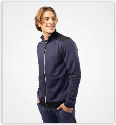 Produktbild von BAUER FLC TEXTURED FULL ZIP - 1062277, Größe:XL, Farbe:blau/marine