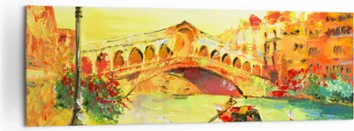Produktbild von Bild auf Leinwand - Leinwandbild - Venedig Gondel - 160x50cm - Wand Bild - Wanddeko - Wandbilder - Leinwanddruck - Bilder - Kunstdruck - Wanddekoration - Leinwand bilder - Wandkunst - AB160x50-3841
