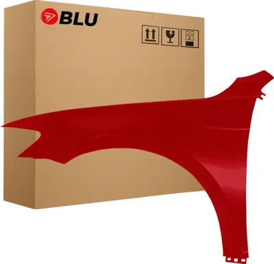 Produktbild von BLU Kotflügel Passend für VW Volkswagen Passat B8 LY3D Links Rot TornadoRot | 2014-2023 | Vorderseite Vorne | Lackiert | Einbaufertig