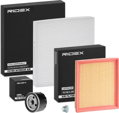 Produktbild von RIDEX Filterset Inspektionspaket Filtersatz für RENAULT LAGUNA II Grandtour (KG0/1) LAGUNA II (BG0/1) LAGUNA I Grandtour (K56)