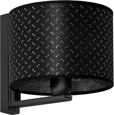 Immagine prodotto di Applique PRIAS nero-argento 1xE27x60W in tessuto, dimensioni: 20x20x22 cm, IP20, Lampex
