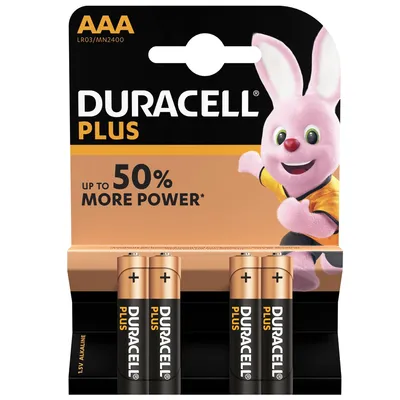 Obrázek produktu pro Duracell 002432, Baterie na jedno použití, AAA, Alkalický, 1,5 V, 4 kusů, Blistr