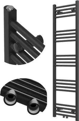 Zdjęcie produktu dla Grzejnik łazienkowy Granitan | Raven - 140x40 cm - Czarny - Nowoczesny design - Funkcjonalność i elegancja