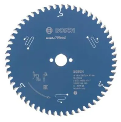 Image de Lame de scie circulaire pour bois 190 x 20 x 1,6mm 56 dents - BOSCH EXPERT - 2608644046
