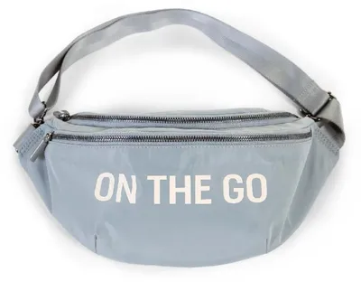 Imagen del producto de Childhome Nerka Banana Bag, color gris, 34x13x15 cm - Bandolera para padres