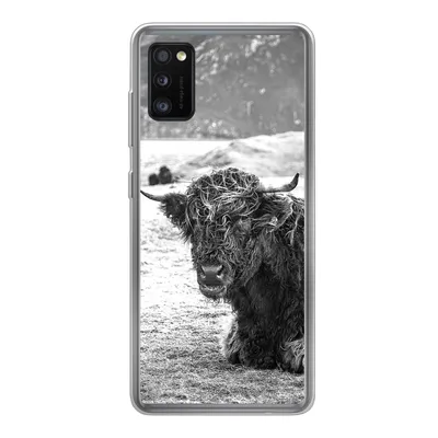 Produktbild von MuchoWow® Handyhülle Schutzhülle Hülle für Samsung Galaxy A41 Schottischer Highlander - Berg - Tiere Silikon Softcase Handy Hülle - Mobiltelefon