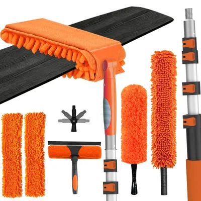 Teleskop-Staubwedel-Set 3,6 m mit Mikrofaser-Bürste