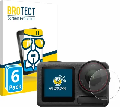 Produktbild von 6x BROTECT Schutzglas für DJI Osmo Action 5 Pro (Linse) Schutzfolie Panzer Folie Glas Display Schutz klar
