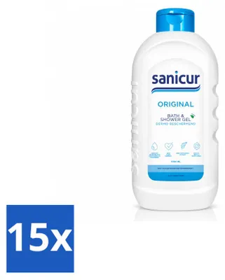 Produktbild von 15 x Sanicur Original Bad- & Duschgel – 1000 ml - Vorteilspackung - 15 Stücke