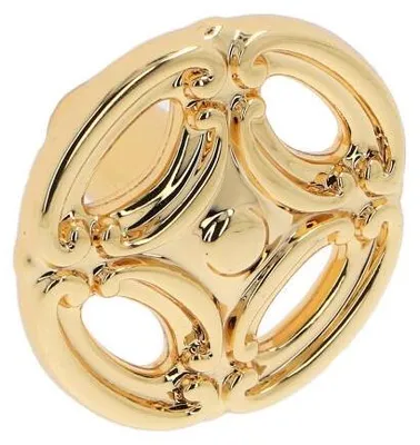 Imagen del producto de Pomo para muebles de zamak, con un diámetro de 36 mm y acabado en dorado