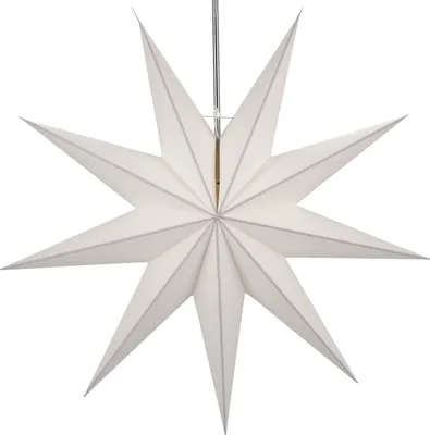 Produktbild von Faltbarer Advents Leucht Papierstern, Weihnachtsstern 70 cm - Zena, Weiß, Star Fensterdeko