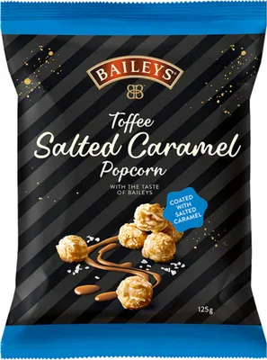 Immagine prodotto di Baileys Toffee Popcorn al caramello salato con liquore alla crema irlandese 125g