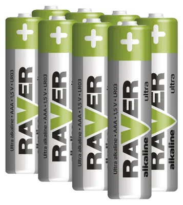 Alkaline Batterien RAVER LR03 (AAA), 8 Stk.
