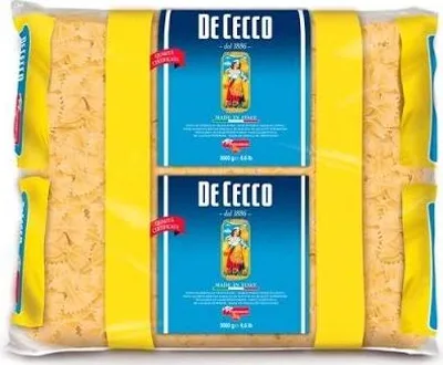 Produktbild von De Cecco Farfalle Pasta di Semola di Grano Duro Hartweizengrieß Pasta 100% Italienische Pasta Kurze Pasta Packung mit 3Kg