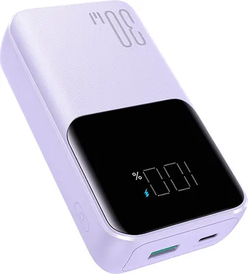 Produktbild von Joyroom Powerbank Geräumig 30W 10000Mah + Kabelbeleuchtung und Usb-C Lila