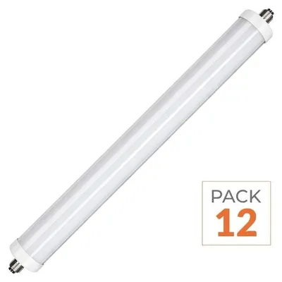 Produktbild von 12er-Pack – Wasserdichte LED-Lichtleiste, 150 cm, 48 W, IP65, 120 lm/W, reihenschaltbar – Neutralweiß 4000 K – 5500 K
