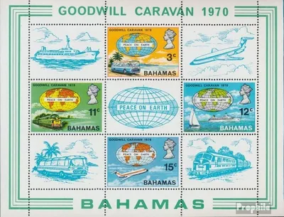 Produktbild von Briefmarken Bahamas 1970 Mi Block2 (kompl.Ausg.) postfrisch Tourismus
