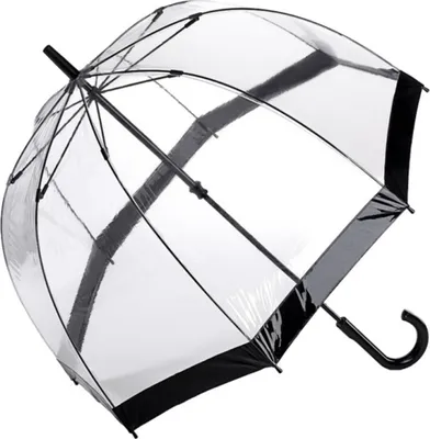 Produktbild von Fulton Glockenschirm Regenschirm  transparent durchsichtig schwarz