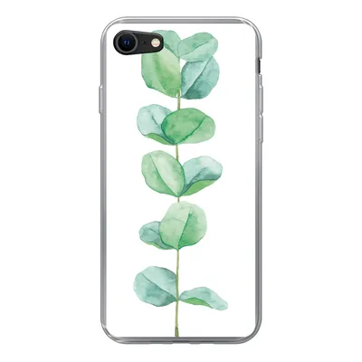 Produktbild von MuchoWow® Handyhülle Schutzhülle Hülle für iPhone 8 Aquarell - Eukalyptus - Pflanze Silikon Softcase Handy Hülle - Schutzhaube
