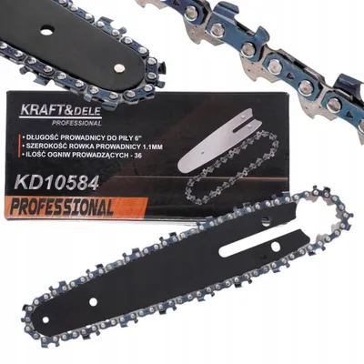 Obrázok produktu pre Vodiaca lišta a reťaz pre motorovú pílu Kraft&Dele KD10584, 6 palcov, 2 kusy