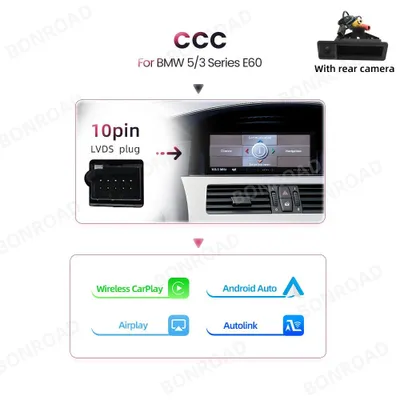 Immagine prodotto di Lettore multimediale per BMW E60 E90 - Autoradio con CarPlay - Interfaccia Android Auto - Navigatore touchscreen