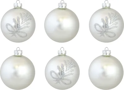 Produktbild von Set Weihnachtskugeln mit feinem SilberNachbildung
