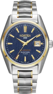 Obrázok produktu pre Pánske hodinky ROAMER 210665 47 45 20 classic v tmavomodrej farbe, vhodné na plávanie.