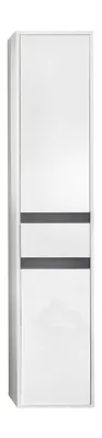 Image de trendteam Salle de bains Élément de rangement suspendu Sol BlancReproduction/Blanc Laqué brillant 35 x 172 x 31 cm