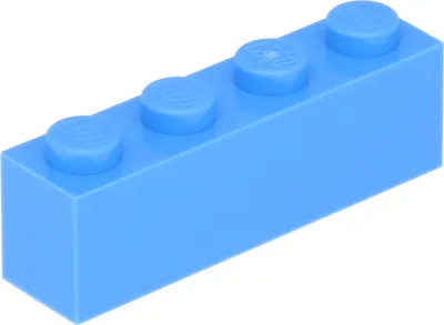 Produktbild von Lego® 1 Stück 3010 Stein Brick 1x4 Part Basic Steine 1 Mittleres Blau