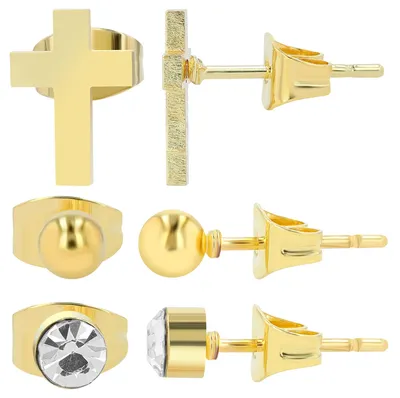 Produktbild von Akzent Damen Ohrring Soleil Ohrstecker Ohrringe Edelstahl gold Damen wasserfest