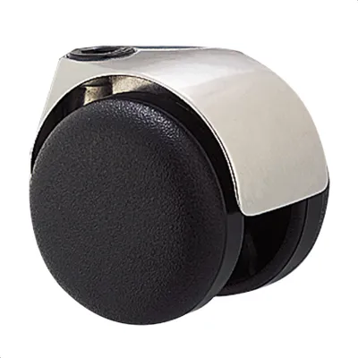 Produktbild von WAGNER Design Drehstuhlrolle HART - Durchmesser Ø 50 mm, schwarz / chrom, Tragkraft 55 kg - 01002001