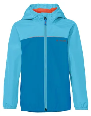 Produktbild von VAUDE Regenjacke Kinder Turaco III in Blau – wasser- & winddichte Outdoor-Jacke für Kinder, atmungsaktiver Kinder Windbreaker mit Kapuze – Größe: 110