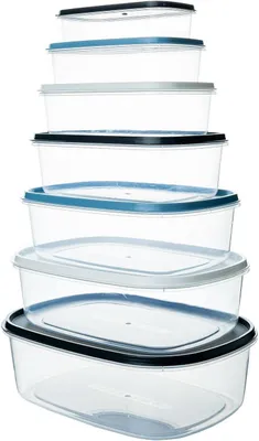 Produktbild von Vorratsdose Lebensmittelbehälter, 250 ml, 400 ml, 700 ml, 1000 ml, 1500 ml, 2000 ml, 2800 ml, Lebensmittelbehälter, Kunststoff, BPA-frei, mikrowelleng