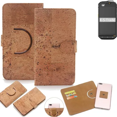 Produktbild von K-S-Trade Handy Hülle Schutz Hülle kompatibel mit Cat S60 Handyhülle Schutzhülle Korkhülle Kork-Hülle 1x