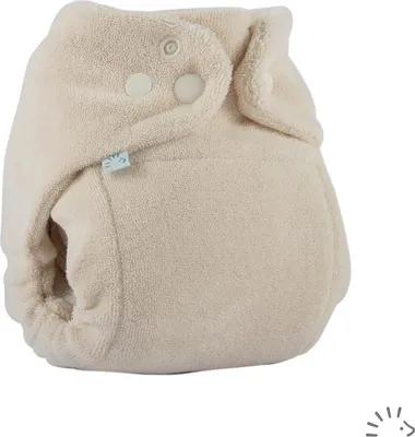 Image de Popolini MaxiSnap Frottee Organic GOTS Natur Stoffwindel inkl. Einlage 3-15kg Formstabil und Superdicht