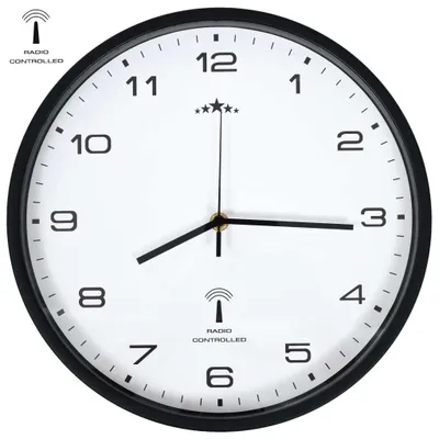 Produktbild von Funkwanduhr Quarzwerk 31 cm Weiß & Schwarz