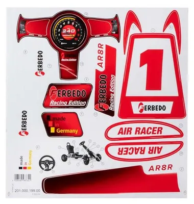 Imagen del producto de Ferbedo Aufkleber rot Ferbedo GoKart AR8R