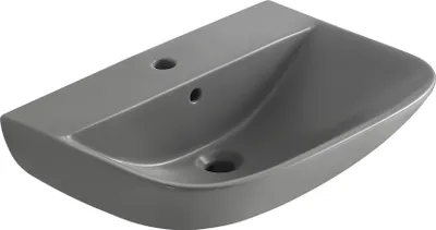 Produktbild von sanicomfort Waschbecken Rivo 60 cm hellgrau matt, Hänge Waschtisch aus Keramik